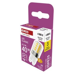 LED žarnica Classic JC / G9 / 4,2 W (40 W) / 470 lm / Nevtralna bela