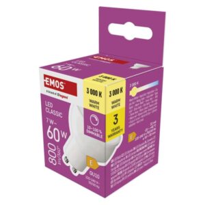LED žarnica Classic MR16 / GU10 / 7 W (60 W) / 800 lm / toplo bela / zatemnitev