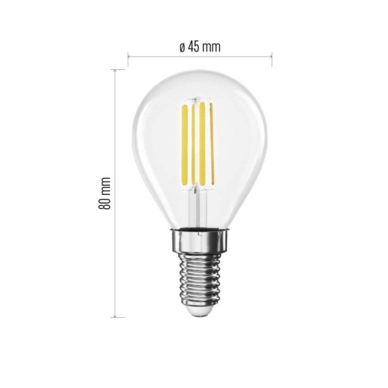 LED žarnica Filament Mini Globe A CLASS / E14 / 3,8 W (60 W) / 806 lm / toplo bela - slika 3