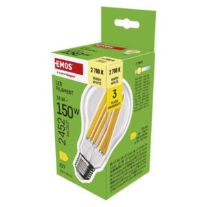 LED žarnica Filament A70 / E27 / 18 W (150 W) / 2452 lm / Toplo bel
