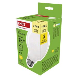 LED žarnica Filament G95 / E27 / 7,8 W (75 W) / 1055 lm / Toplo bel