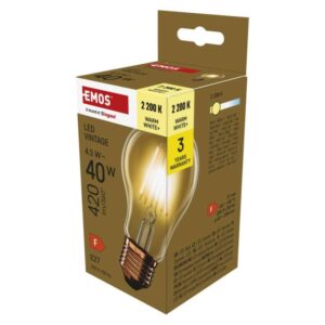 LED žarnica Vintage A60 / E27 / 4,5 W (40 W) / 420 lm / Toplo bel