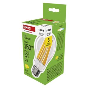 LED žarnica Filament A70 / E27 / 18 W (150 W) / 2452 lm / Nevtralna bela