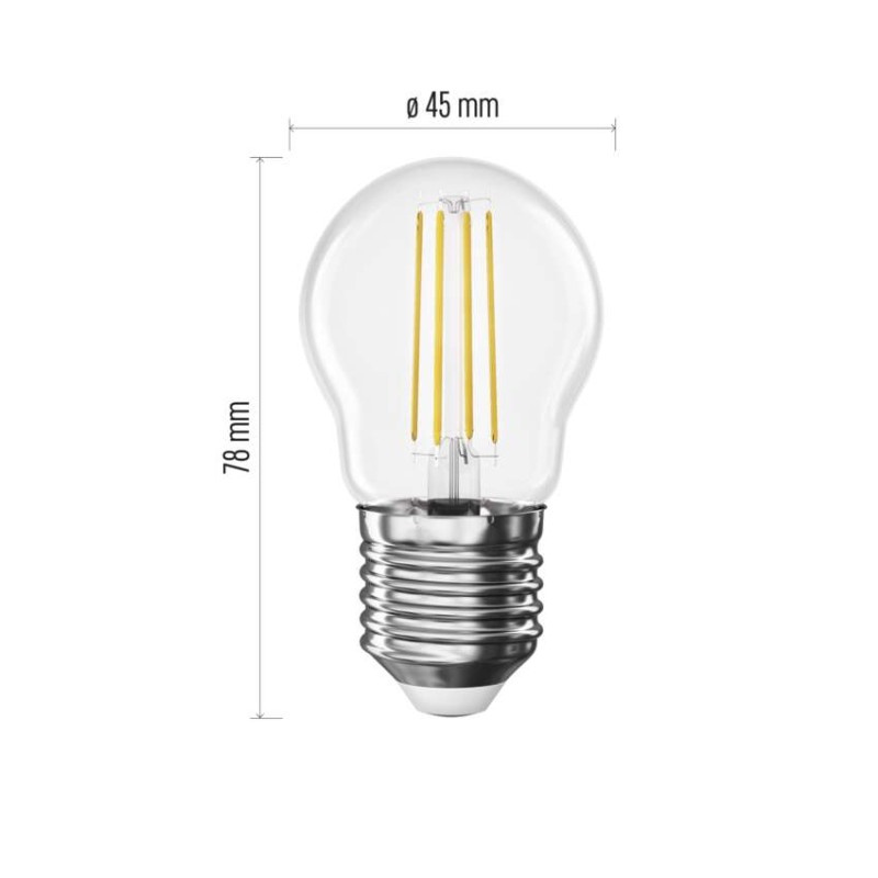 LED žarnica Filament Mini Globe / E27 / 1,8 W (25 W) / 250 lm / Nevtralna bela - slika 2