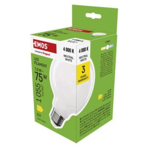 LED žarnica Filament G95 / E27 / 7,8 W (75 W) / 1055 lm / Nevtralna bela