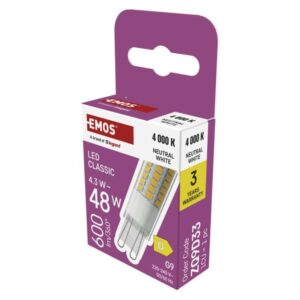 LED žarnica Classic JC / G9 / 4,3 W (48 W) / 600 lm / Nevtralna bel
