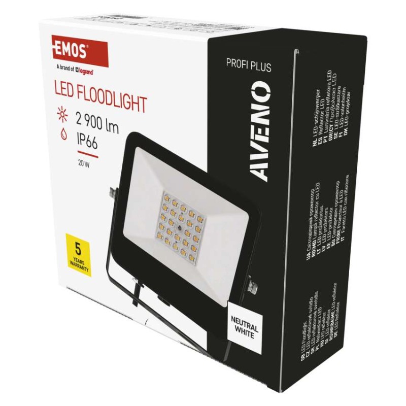 LED reflektor AVENO 20W NW črni