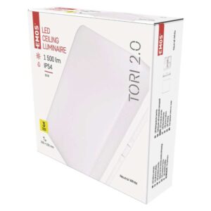 LED svetilo nadometno TORI, kvadratno, 15W, IP54, nevtralno bela