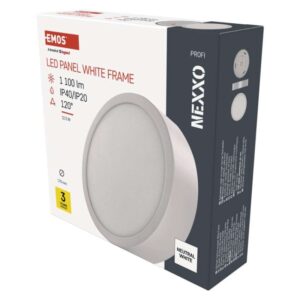 LED nadometna svetilo NEXXO, okrogla, bela, 12,5W,Nevtralna bela