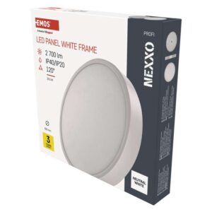LED površinska svetilka NEXXO, okrogla, bela, 28,5W, nevtralna bela