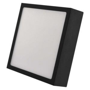 LED svetilo nadometno NEXXO, kvadratno, črno, 12,5W, nastavljiva CCT