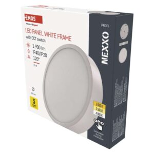 LED svetilo nadometno NEXXO, okroglo, belo, 21W, nastavljiva CCT