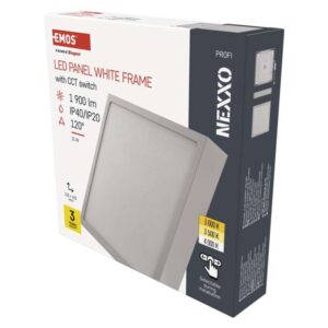 LED svetilo nadometno NEXXO, kvadratno, belo, 21W, nastavljiva CCT