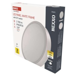 LED svetilo nadometno NEXXO, okroglo, belo, 28,5W, nastavljiva CCT