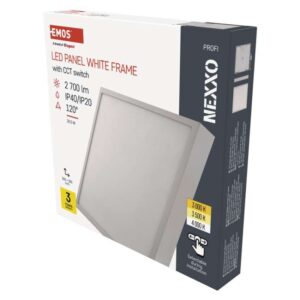 LED svetilo nadometno NEXXO, kvadratno, belo, 28,5W, nastavljiva CCT
