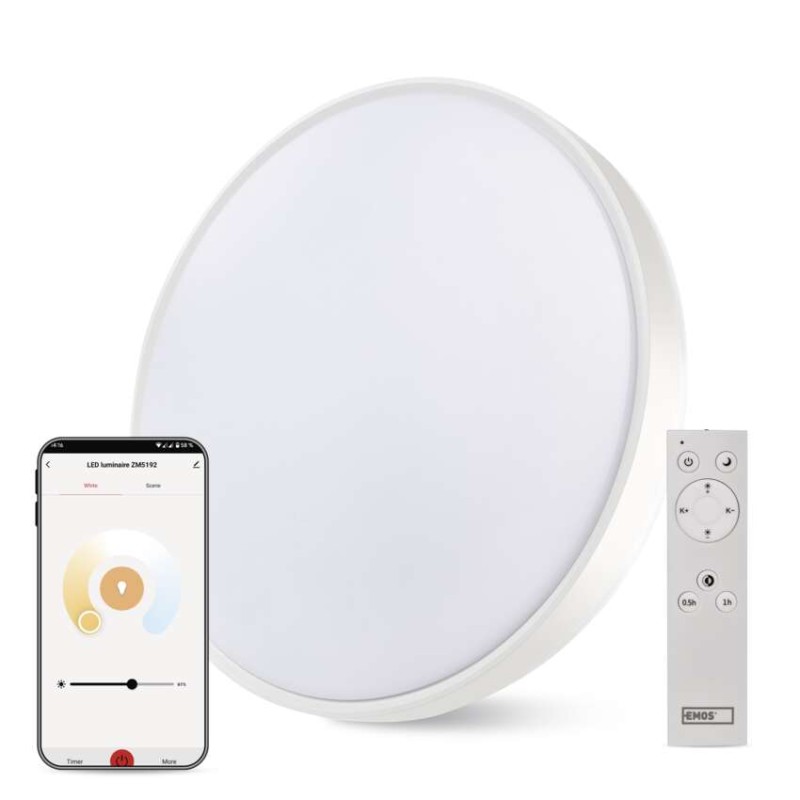 Pametna LED svetilka GoSmart, vgradna, okrogla, 45W, CCT, z možnostjo zatemnitve, WiFi