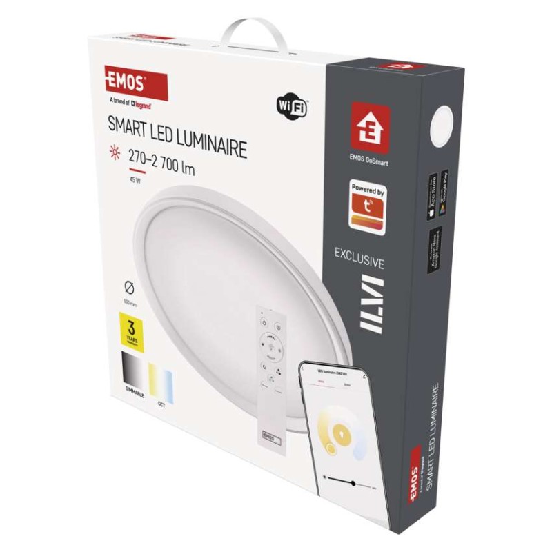 Pametna LED svetilka GoSmart, vgradna, okrogla, 45W, CCT, z možnostjo zatemnitve, WiFi - slika 2
