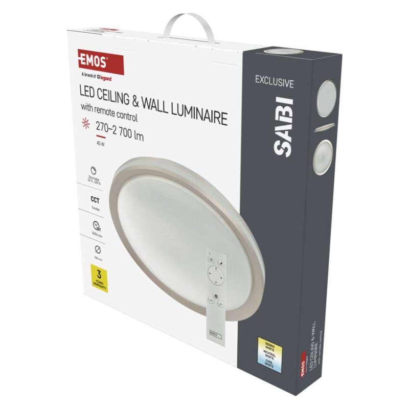 LED stropno svetilo SABI, okroglo, 45W, zatemnilno, nastavljiva CCT - slika 2