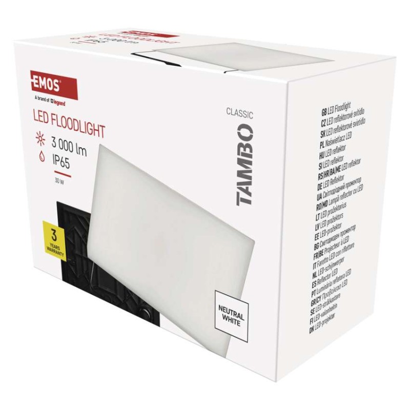 LED reflektor TAMBO, 30 W, 3000 lm, IP65, črna - slika 2