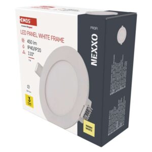 LED vgradno svetilo NEXXO, okroglo, belo, 7W, toplo bela