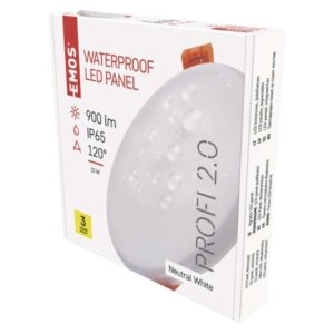 LED panel VIXXO, okrogel, bel, 10W, IP65, nevtralno bela
