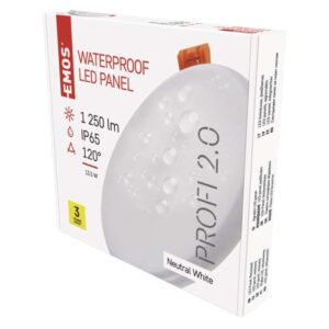 LED panel VIXXO, okrogel, bel, 13,5W, nevtralno bela