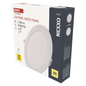 LED vgradno svetilo NEXXO, okroglo, belo, 18W, toplo bela