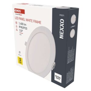 LED vgradno svetilo NEXXO, okroglo, belo, 18W, nevtralno bela