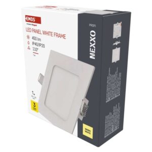 LED vgradno svetilo NEXXO, kvadratno, belo, 7W, toplo bela