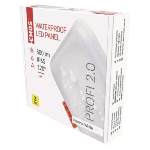 LED panel VIXXO, kvadratni, bel, 6W, nevtralno bela