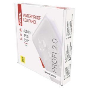 LED panel VIXXO, kvadratni, bel, 7,5W, nevtralno bela