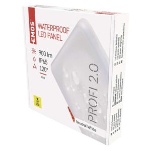 LED panel VIXXO, kvadratni, bel, 10W, nevtralno bela
