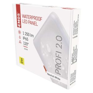 LED panel VIXXO, kvadratni, bel, 13,5W, nevtralno bela