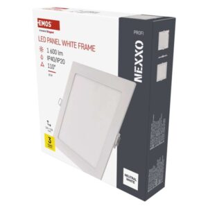 LED vgradno svetilo NEXXO, kvadratno, belo, 18W, nevtralno bela