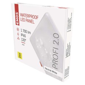 LED panel VIXXO, kvadratni, bel, 19 W, nevtralno bela