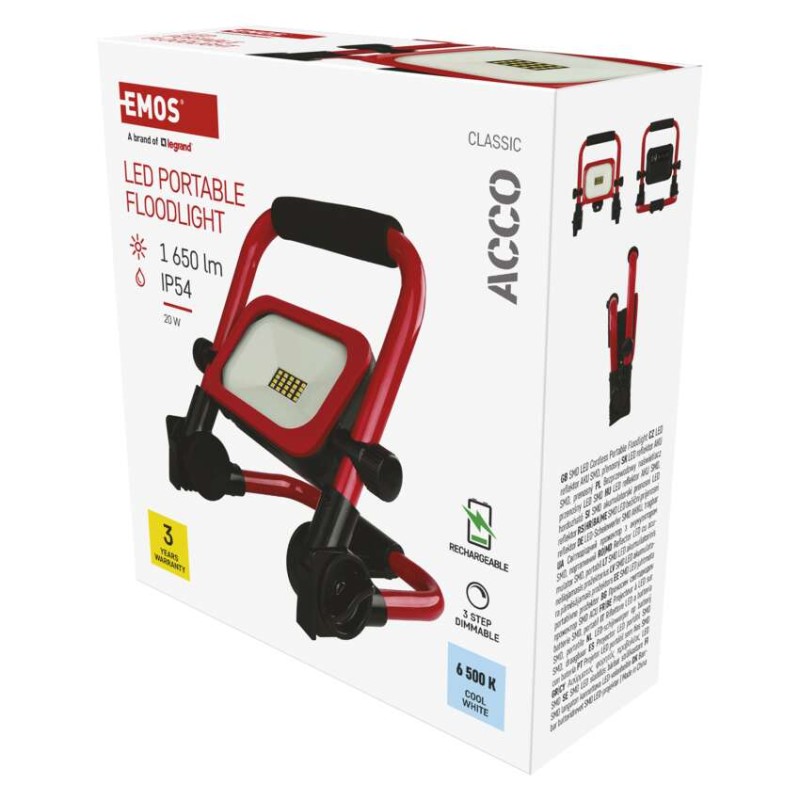 LED reflektor polnilni ACCO 20W CW - slika 2