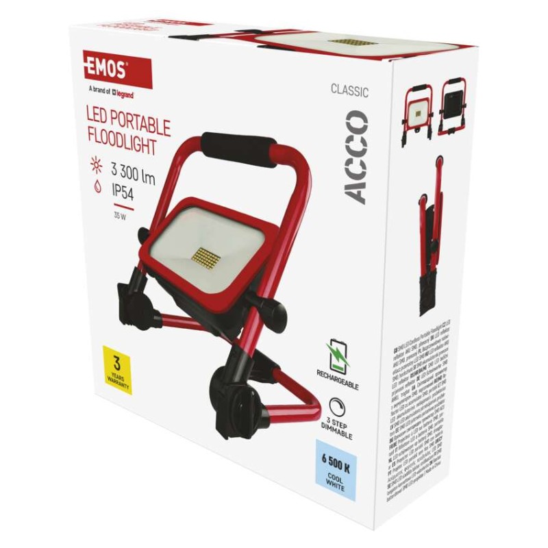 LED reflektor polnilni ACCO 35W, CW - slika 2