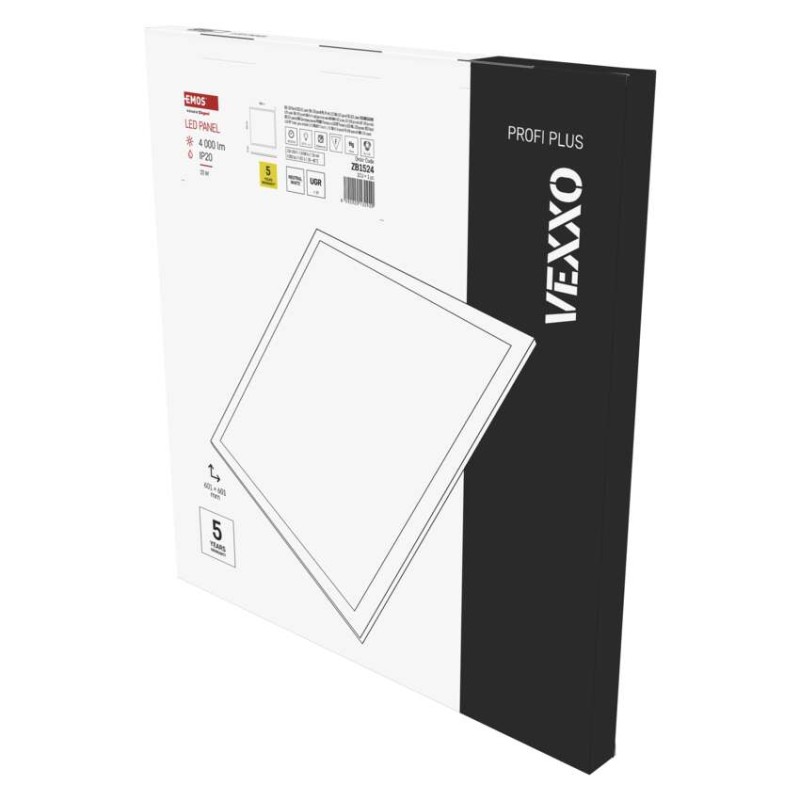 LED panel VEXXO 60 x 60 cm / 37 mm, 33 W, 4 100 lm, nadgradni, nevtralno bela, IP20 - slika 2