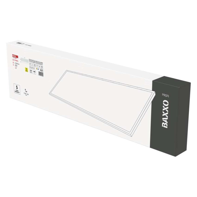 LED panel BAXXO 30 x 120 cm / 50 mm, 36 W, 4 320 lm, nadgradni, nevtr. bela, UGR<19, IP20 - slika 2