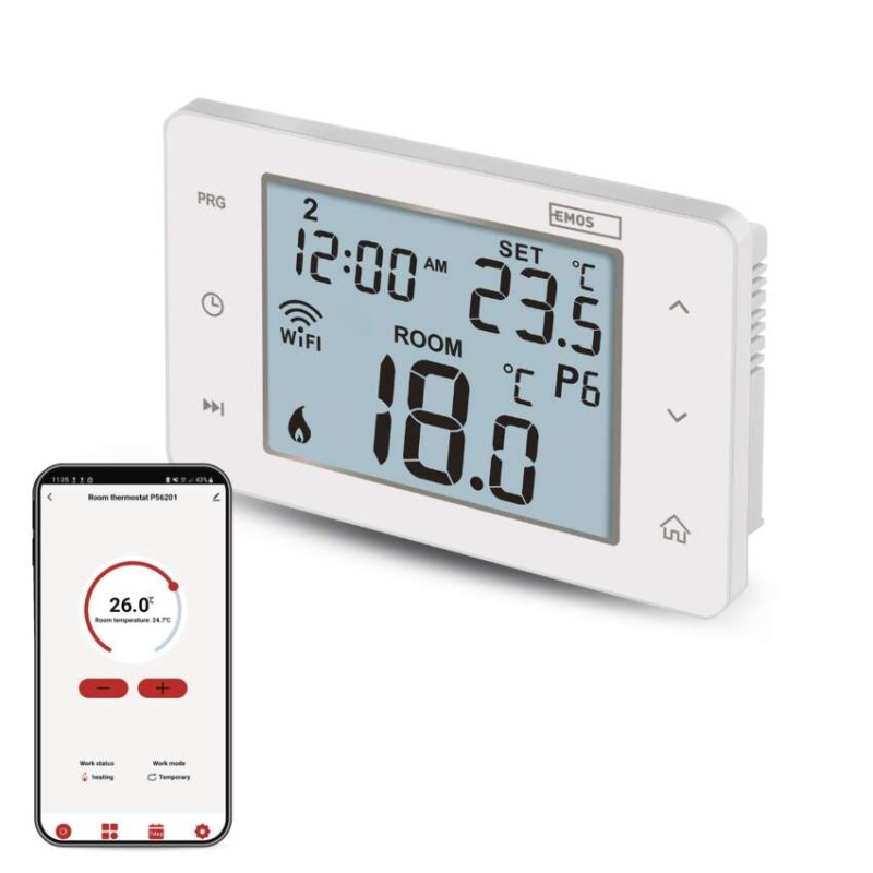 Sobni žični WiFI GoSmart termostat P56201 s programiranjem