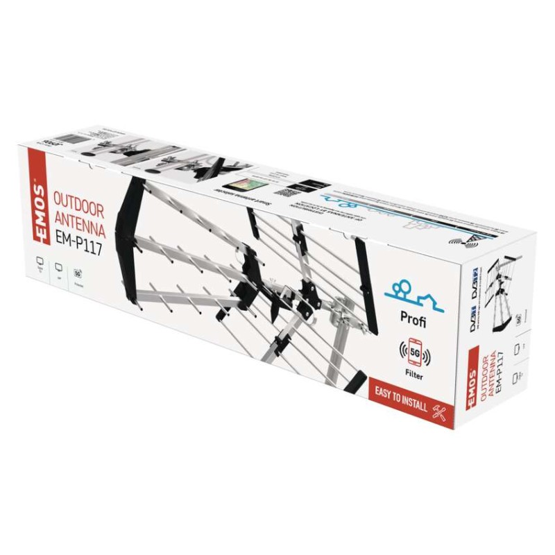 Antena zunanja PROFI EM-P117, DVB-T2, filtr LTE/4G/5G - slika 2